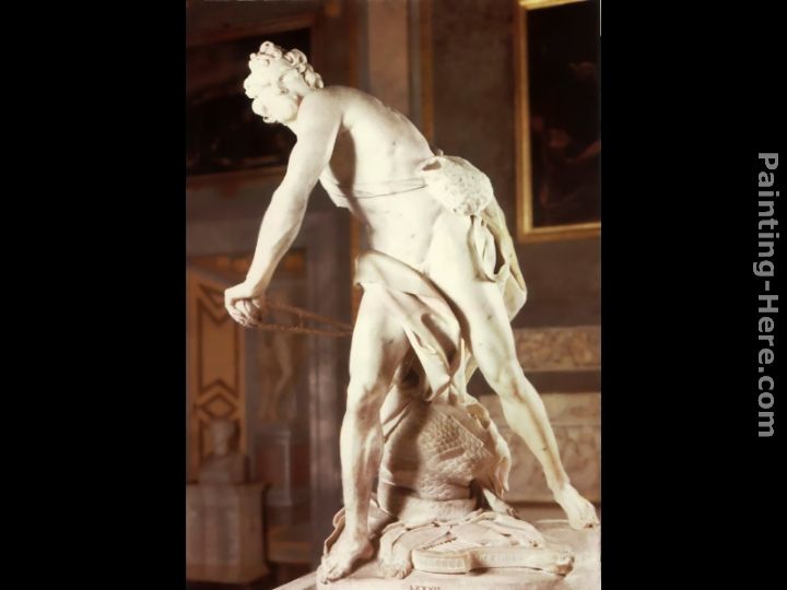 David painting - Gian Lorenzo Bernini David art painting